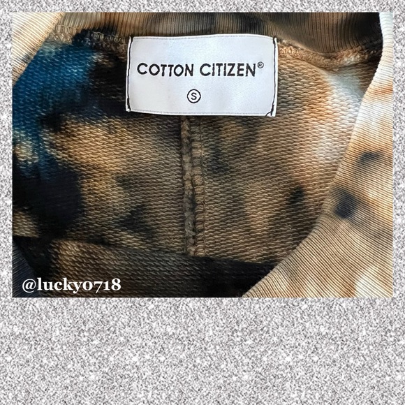 Cotton Citizen EUC Milan Crew Mock Neck Sweatshirt in Electric Current Sz S - Picture 5 of 7